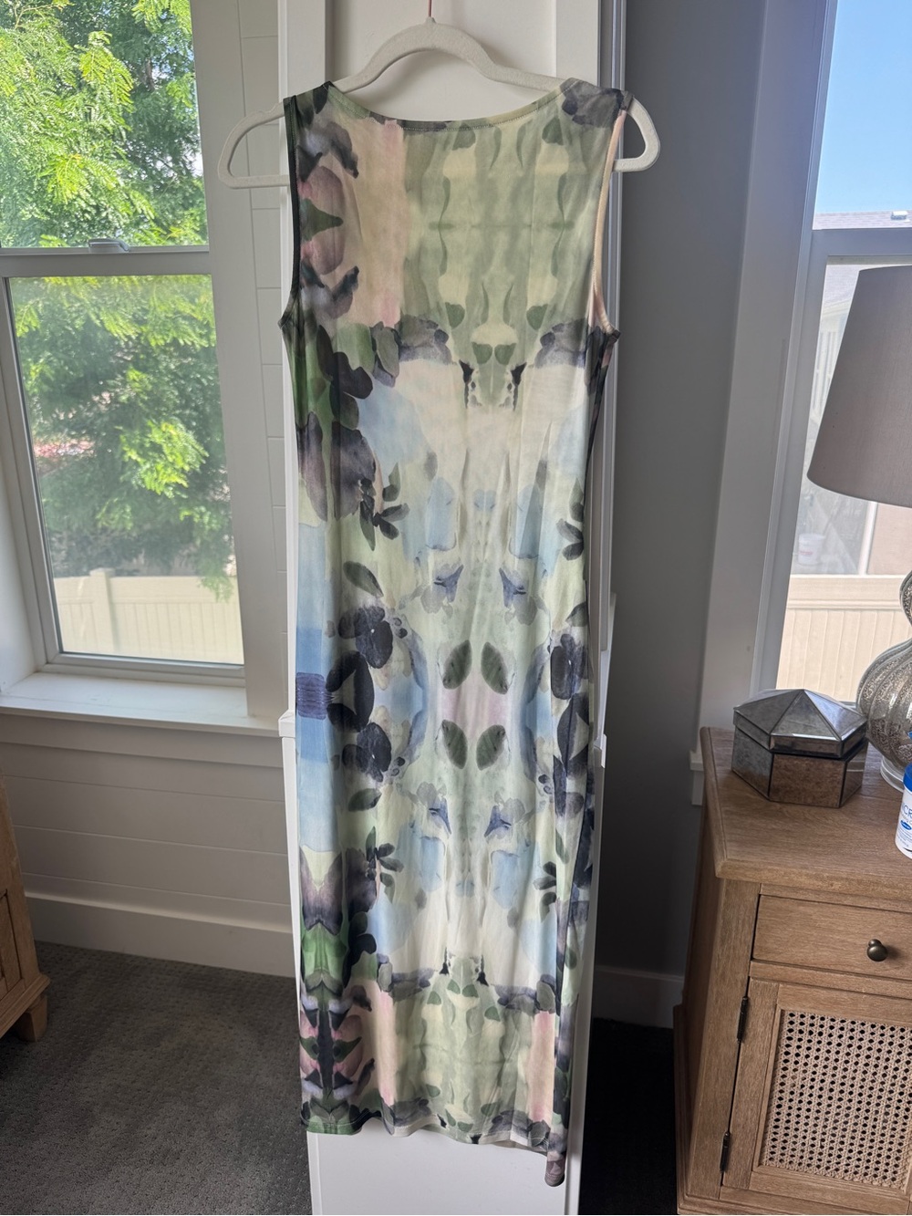 Commense Floral Print Sleeveless Mesh Midi Dress M NWT - Picture 3 of 6